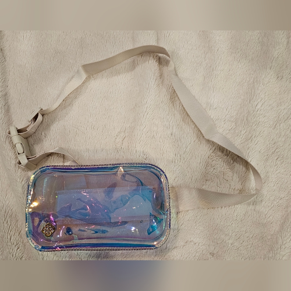 Kendra Scott Clear Belt Bag In Clear Iridescent